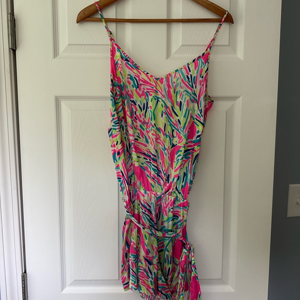 Lilly Pulitzer - Pink and Green Patterned Romper